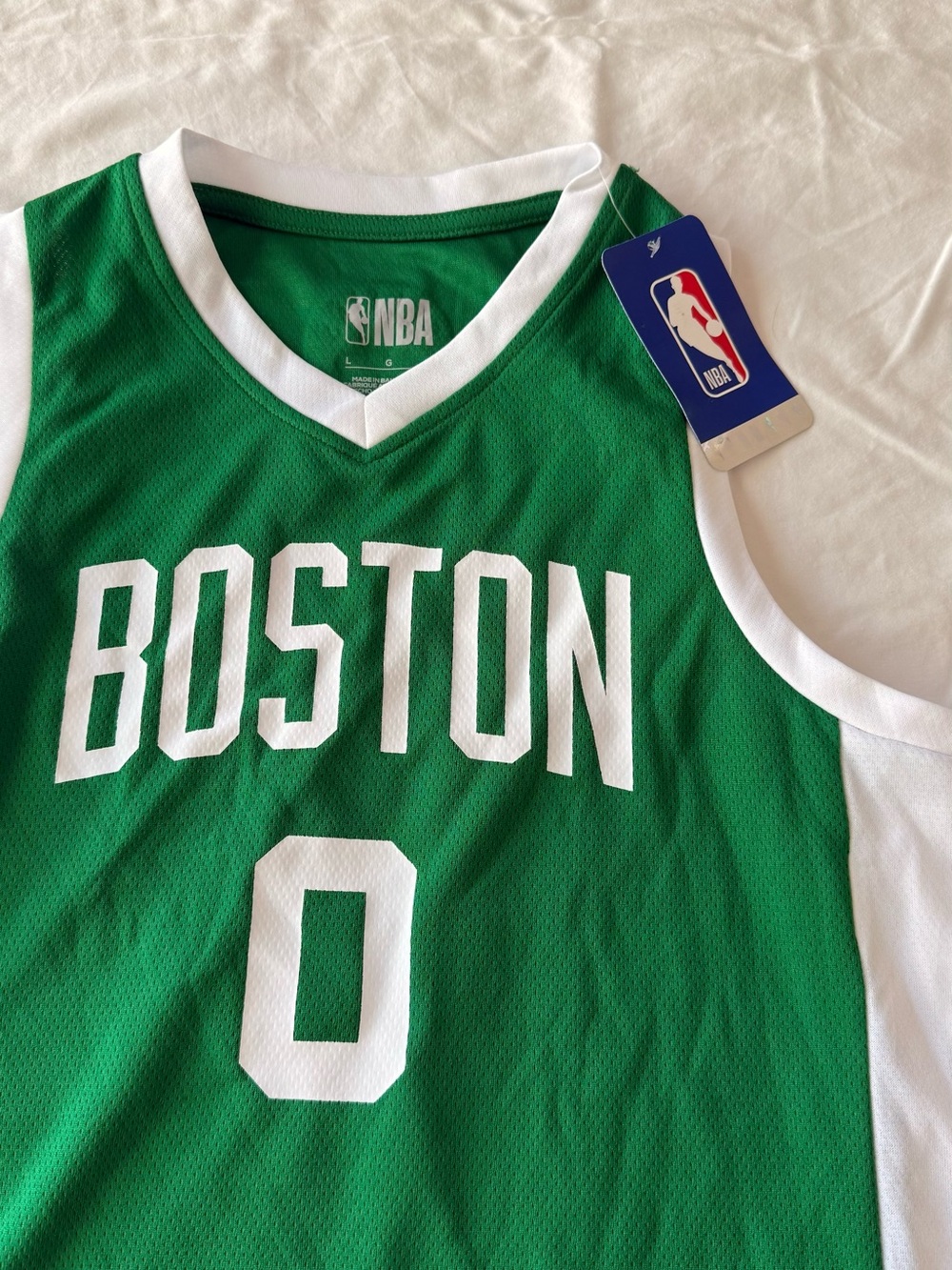 NEW NBA Jayson Tatum #0 Boston Celtics Jersey Youth Large Green/White